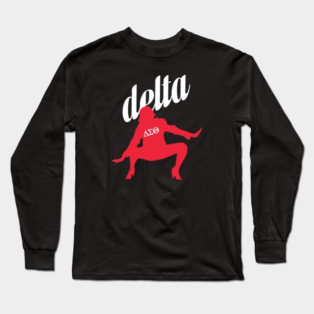 Delta Sorority DST 1913 Sigma Theta Paraphernal Black Women Dance Long Sleeve T-Shirt by MooneyEscobarnnzhb